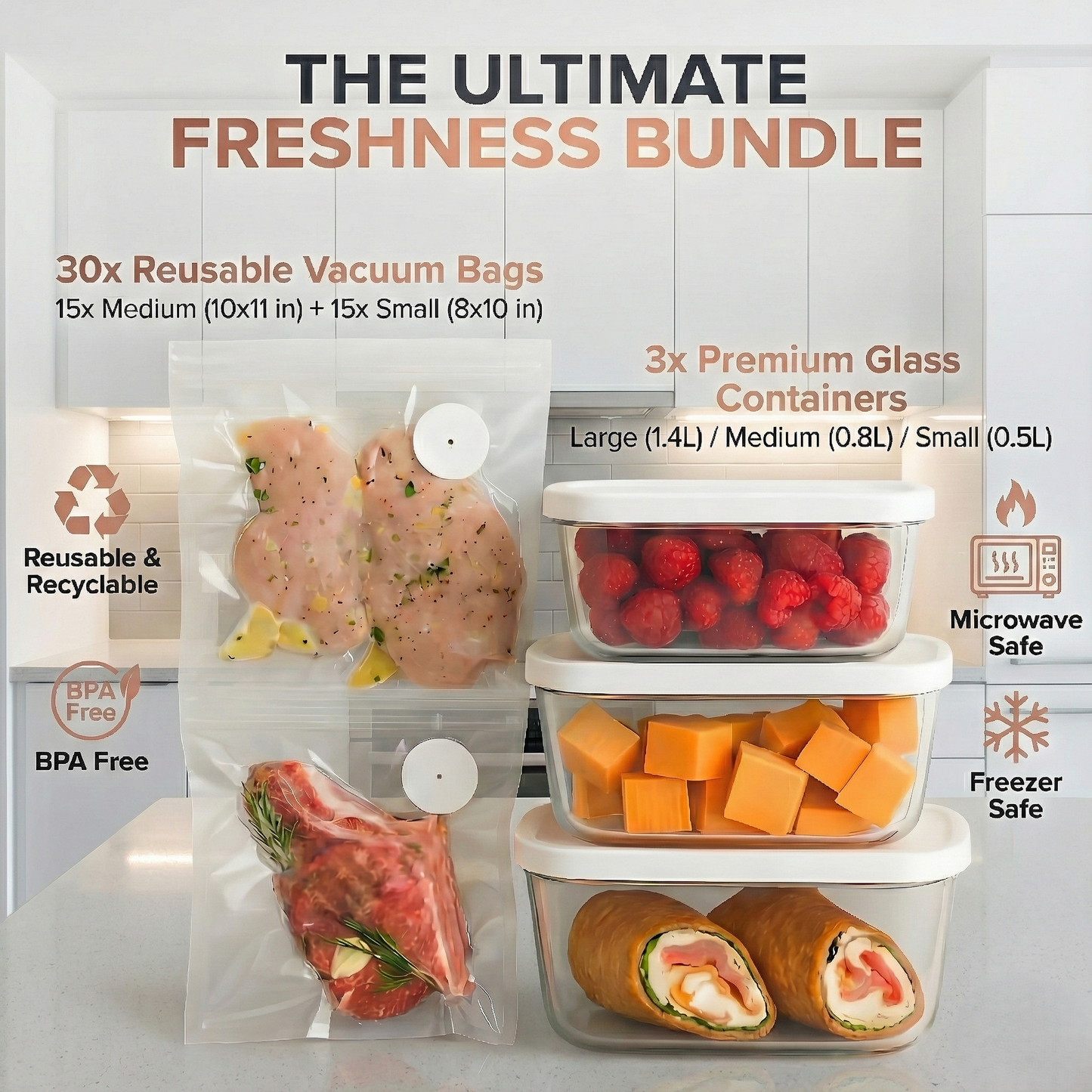 Warmivo™ Food Freshness Vacuum Sealing Bundle