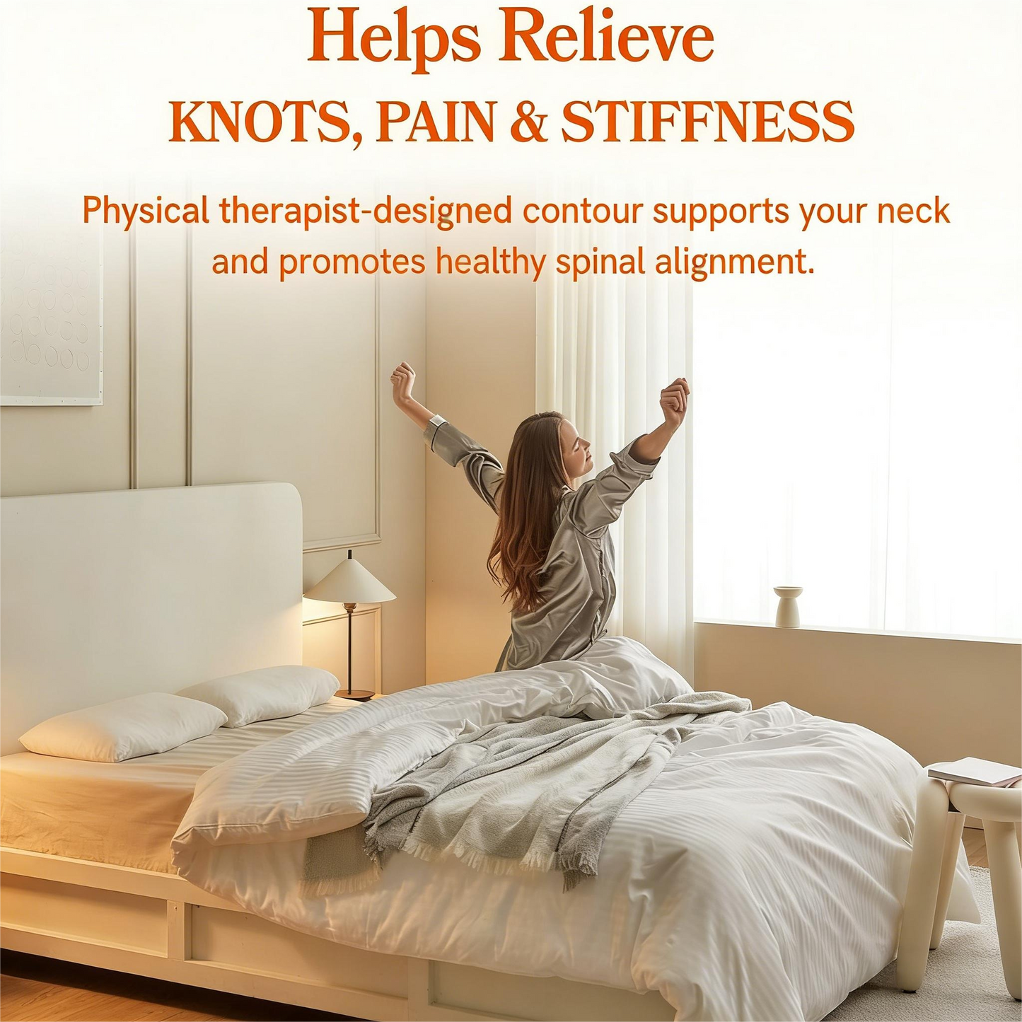 Therapist-Designed Contour Pillow for Neck Pain Relief & Custom Comfort