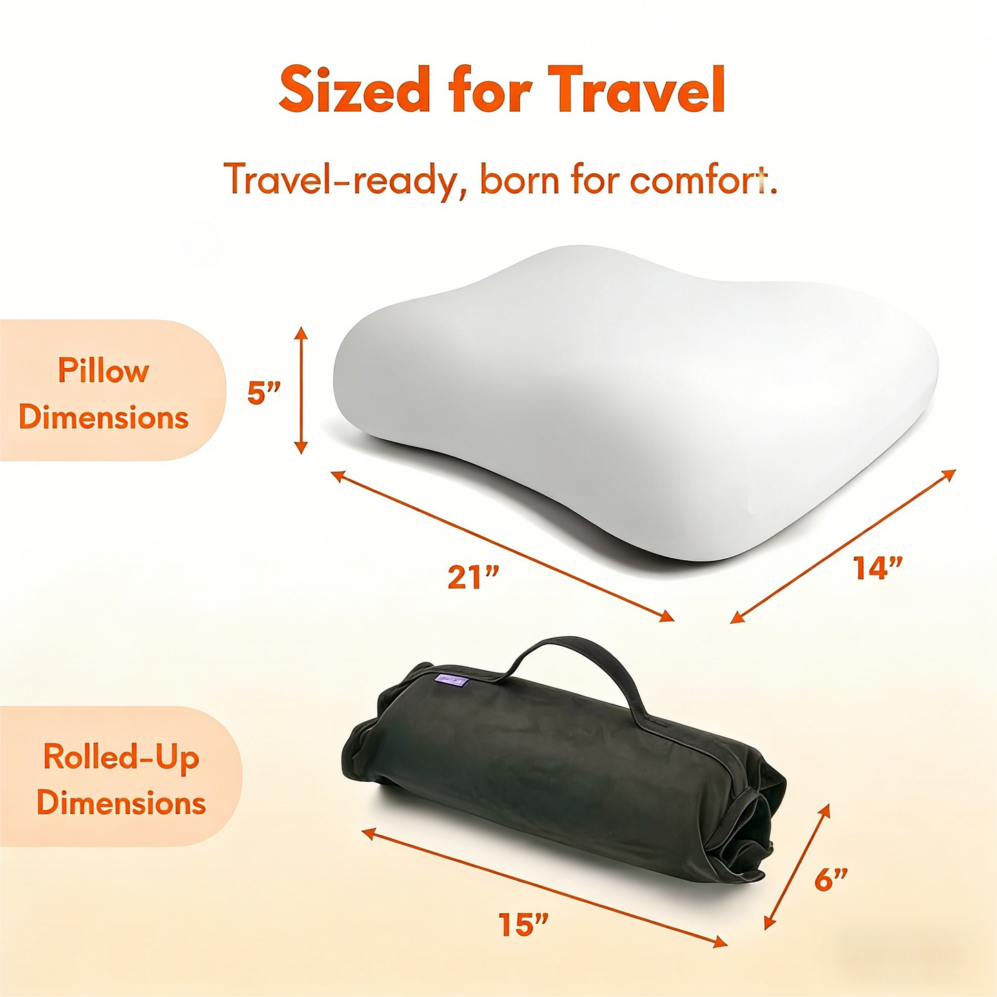 Travel-Friendly Plush Support Pillow – Compact Comfort On-the-Go