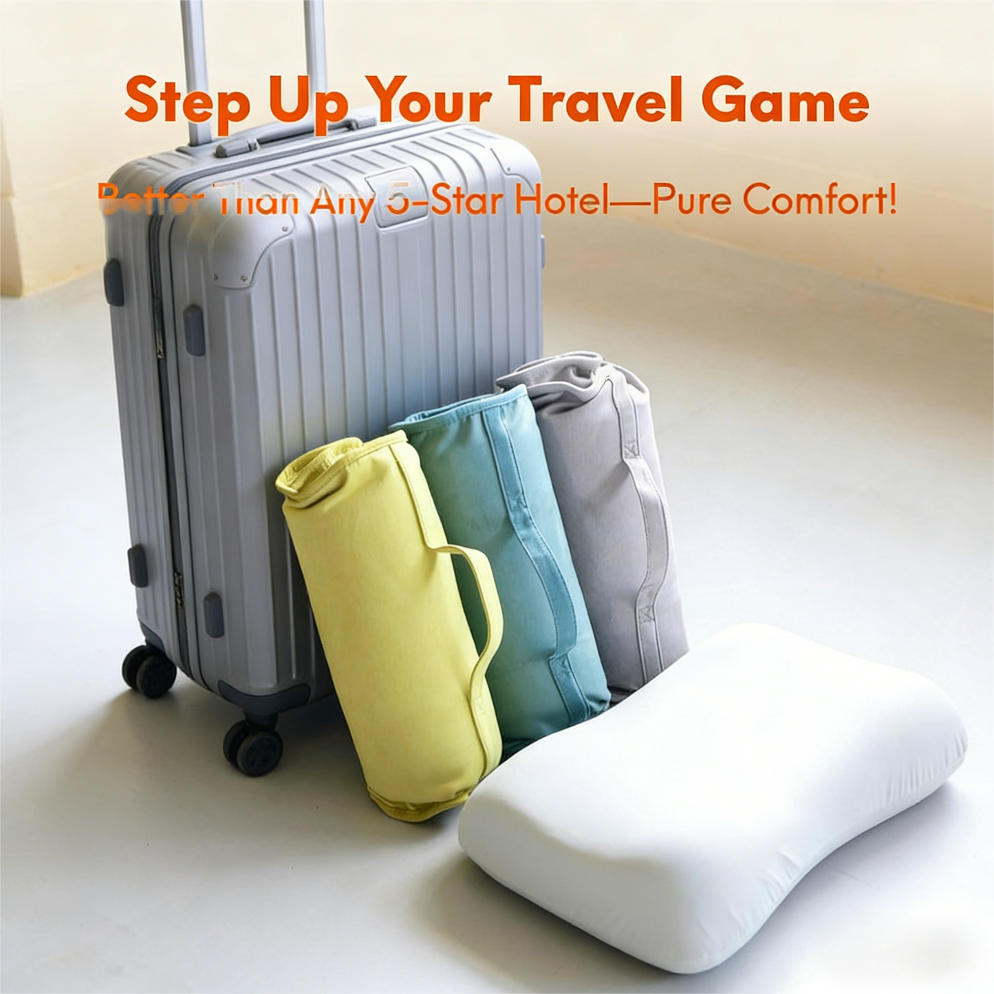 Travel-Friendly Plush Support Pillow – Compact Comfort On-the-Go