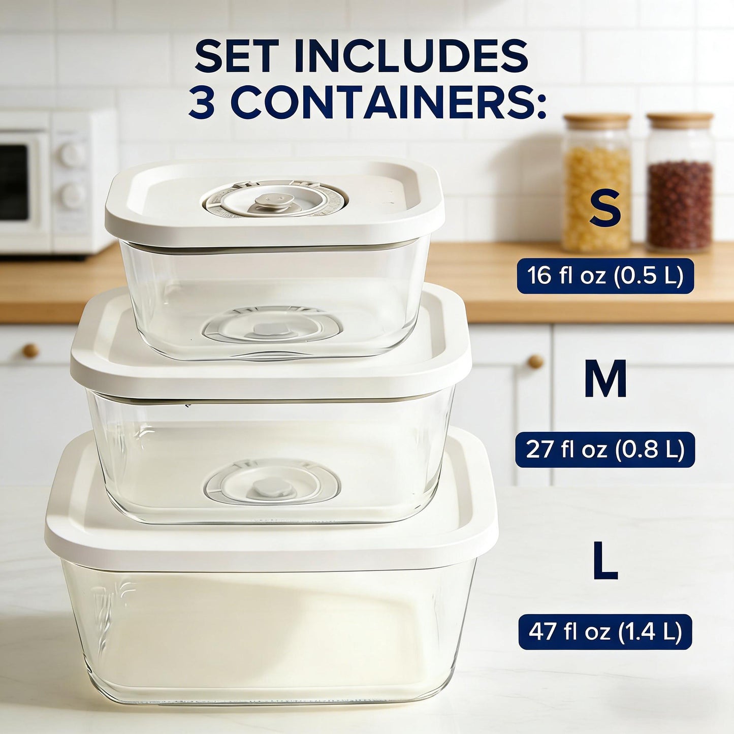 Vacuum Sealer Glass Container Set
